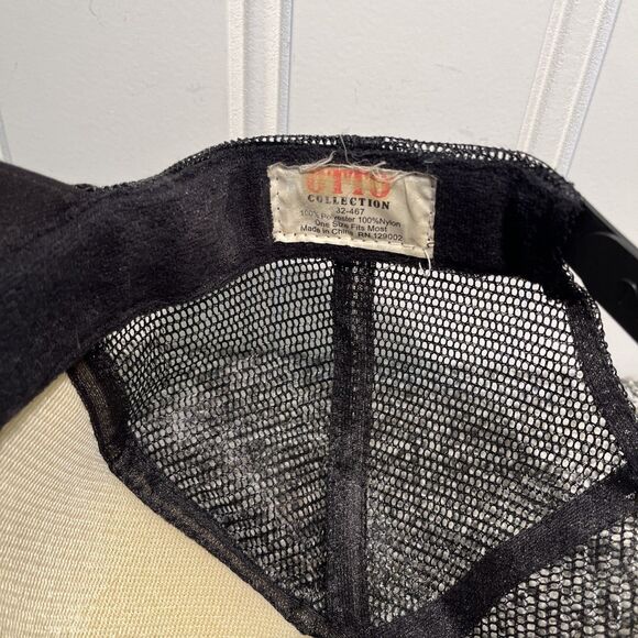 VTG Trident Trucker Hat Cap SnapBack Otto Black Foam Mesh Great Condition - Picture 9 of 9